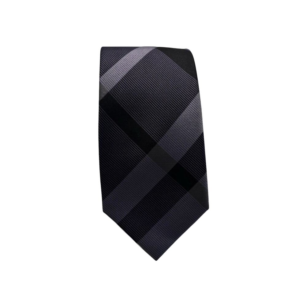 RYAN SEACREST Vintage 100% Silk Necktie Designer Purple Plaid W3 L54